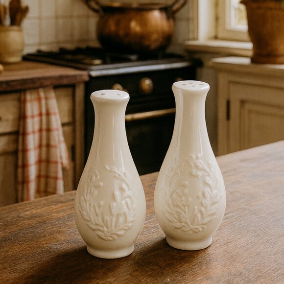 Rose Point by Steubenville Salt & Pepper Shakers Set Rose Point by Pope Gosser - Picture 1 of 10